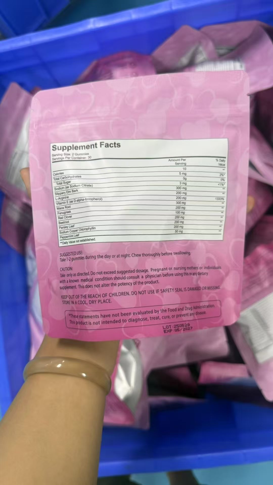 Gomitas de Feromonas Veganas Orgánicas Sabor a Frutos Rojos – 60 Gomitas